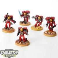 Blood Angels - 5 x Vanguard Veteran Squad - teilweise bemalt