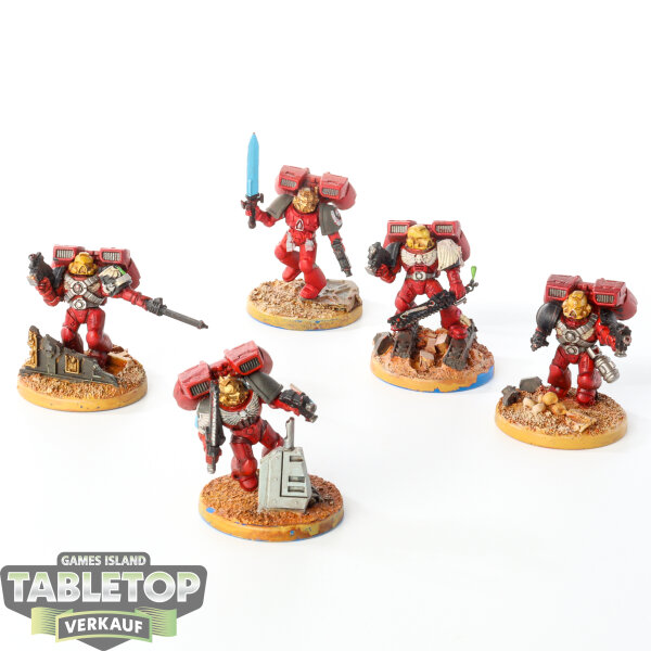 Blood Angels - 5 x Vanguard Veteran Squad - teilweise bemalt