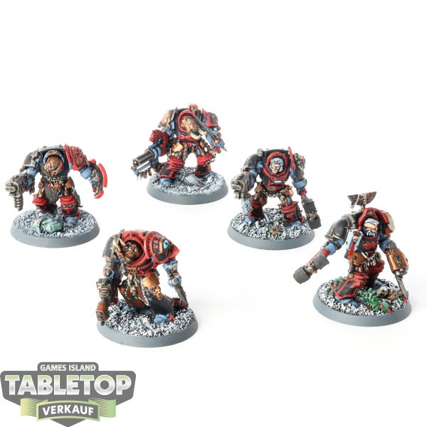 Chaos Space Marines - 5 x Chaos Terminator Squad klassisch - bemalt