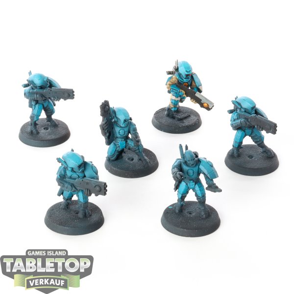 Tau Empire - 6x Fire Warriors Breacher Team klassisch - grundiert