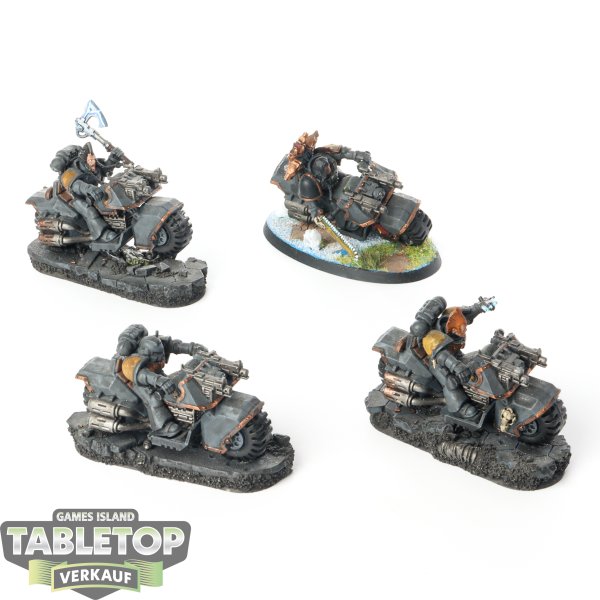 Space Wolves - 4x Biker - bemalt