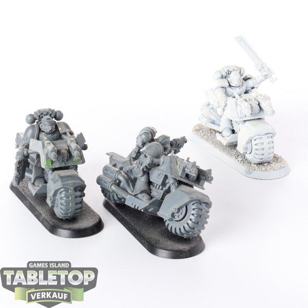 Space Marines - 3x Bike - teilweise bemalt