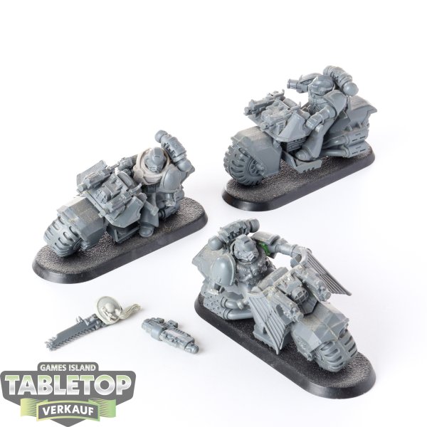 Space Marines - 3x Bike - unbemalt