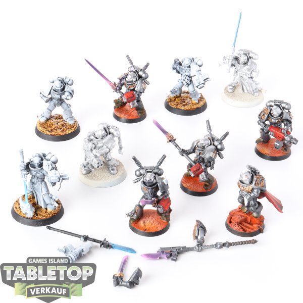 Grey Knights - 10 x Grey Knights Purifier Squad - teilweise bemalt