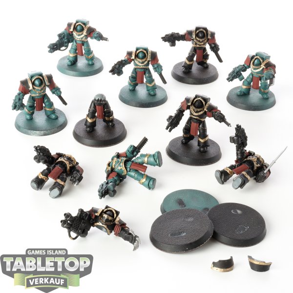 Horus Heresy - 10x Legion Cataphractii Terminator Squad - teilweise bemalt