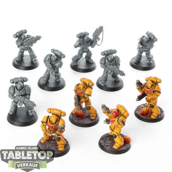 Imperial Fists - 10 Primaris Intercessors - teilweise bemalt