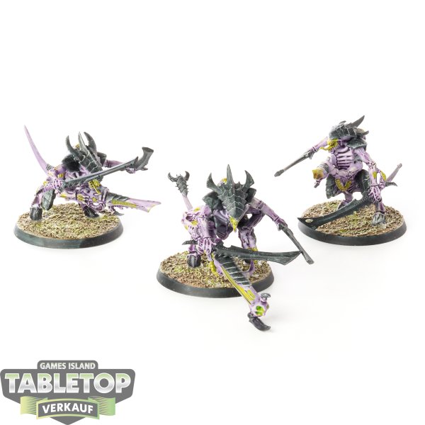 Tyraniden - 3x Tyranid Warriors - bemalt