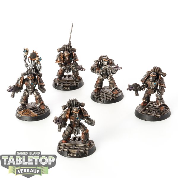 Horus Heresy - 5 x Iron Hands Legion MKIII Squad - bemalt