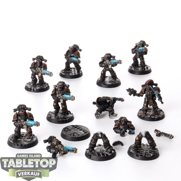 Horus Heresy - 10 x Iron Hands Legion MKIII Special Weapons Squad  - bemalt