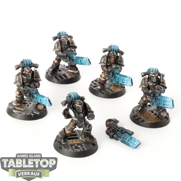 Horus Heresy - 5 x Iron Hands Legion MKIII Special Weapons Squad  - bemalt