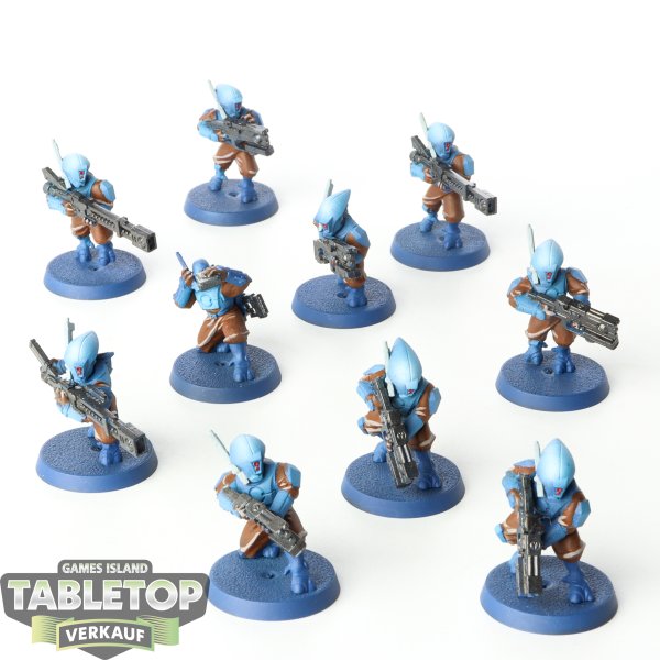 Tau Empire - 10 x Pathfinder Team - bemalt