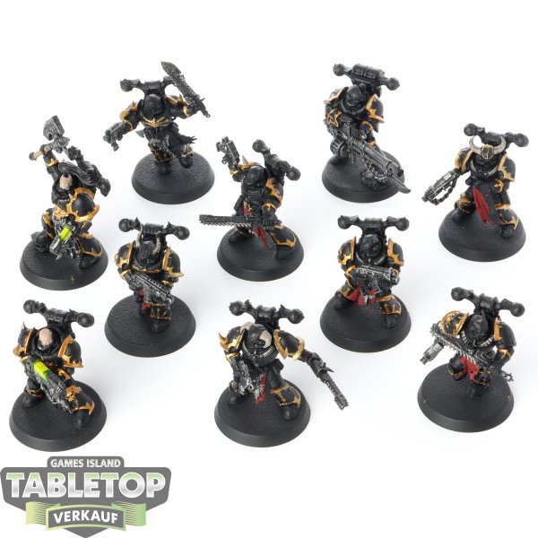 Chaos Space Marines - 10x Chaos Space Marines - teilweise bemalt