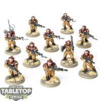 Astra Militarum - 10x Cadian Shock Troops klassisch - bemalt