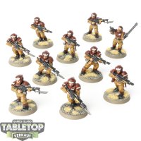 Astra Militarum - 10x Cadian Shock Troops klassisch - bemalt