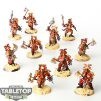 Blades of Khorne - 10 x Blood Warriors - bemalt