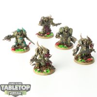 Death Guard - 5 x Blightlord Terminators - bemalt