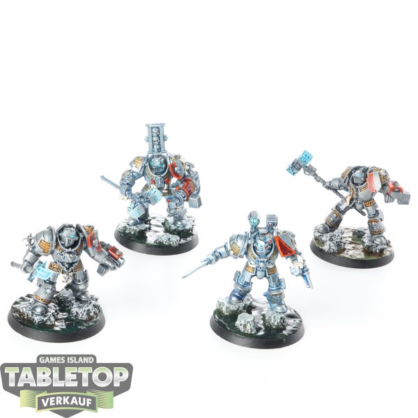 Grey Knights - 4x Grey Knights Terminators - bemalt