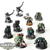 Orks - 10x Ork Boyz - teilweise bemalt