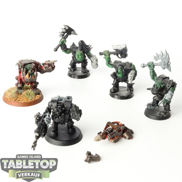 Orks - 5 x Ork Nobz - teilweise bemalt