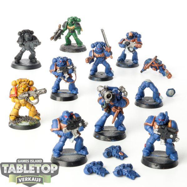 Space Marines - 10 Tactical Squad klassisch - teilweise bemalt