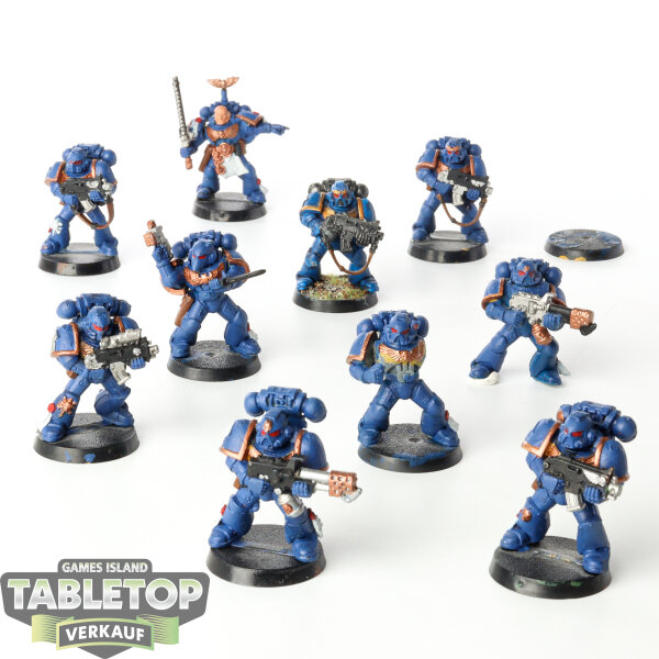 Space Marines - 10 Tactical Squad klassisch - teilweise bemalt