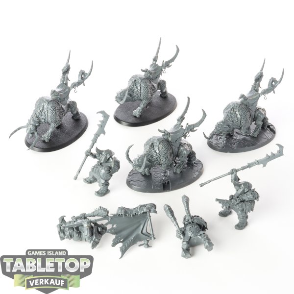 Ogor Mawtribes - 4x Mournfang Pack - unbemalt