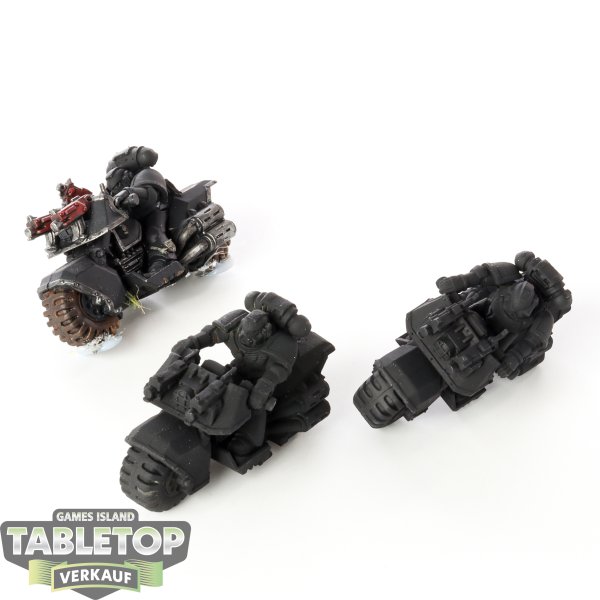 Space Marines - 3x Biker - teilweise bemalt