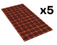 Playmats.eu - Rubber Zones for Warhammer 40k (5 Pieces) - 12"x6" / 30,5 x15cm - Lava Corridor