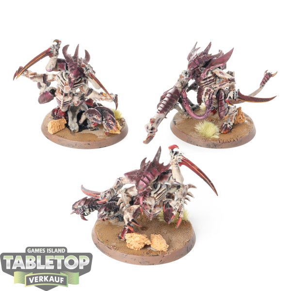 Tyraniden - 3x Tyranid Warriors - bemalt