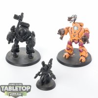 Adeptus Mechanicus - 3x Kastelan Robots - teilweise bemalt