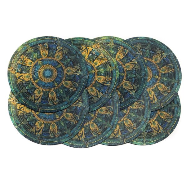 Playmats.eu - Objective Markers for Age of Sigmar 4th Edition / Warhammer 40k (8 Pieces) - Arcane Mosaic