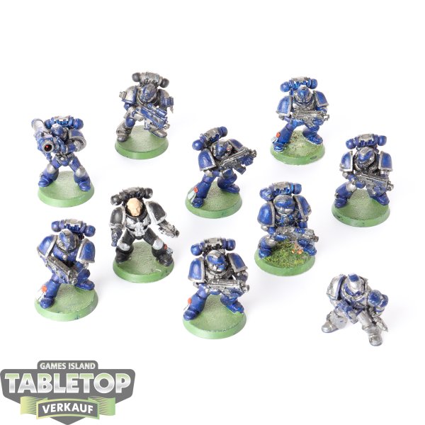 Space Marines - 10x Tactical Squad - klassisch - teilweise bemalt