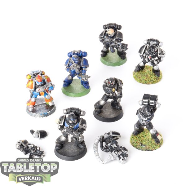 Space Marines - 7x Tactical Squad - klassisch - teilweise bemalt