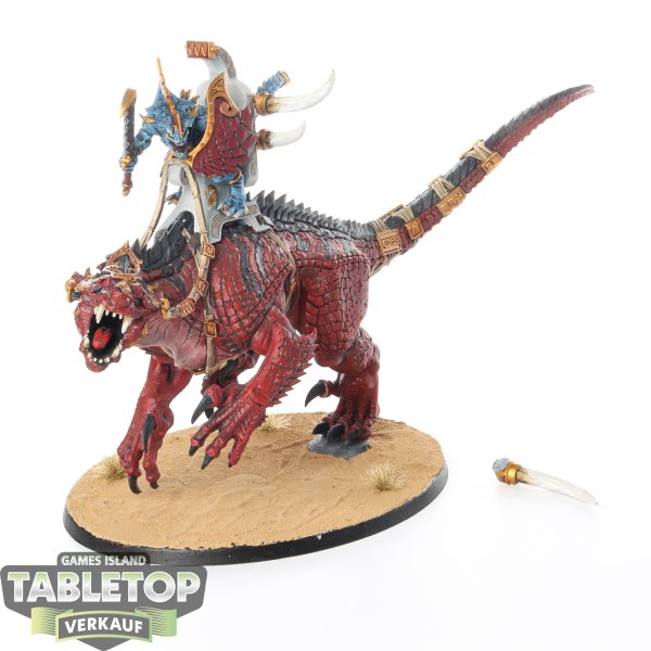 Seraphon - Saurus Scar-Veteran on Carnosaur - bemalt