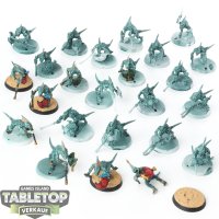 Seraphon - 24 x Skinks - teilweise bemalt