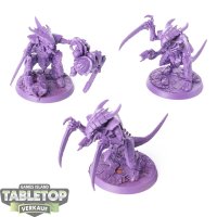 Tyraniden - 3 x Tyranid Warriors - teilweise bemalt