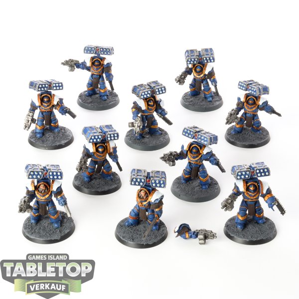 Horus Heresy - 10 Ultramarines Legion Cataphractii Terminator - bemalt