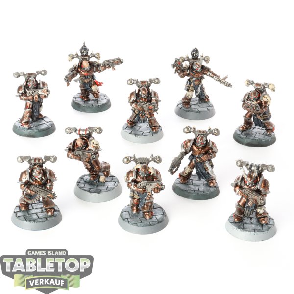 Chaos Space Marines - 10x Chaos Space Marines - bemalt