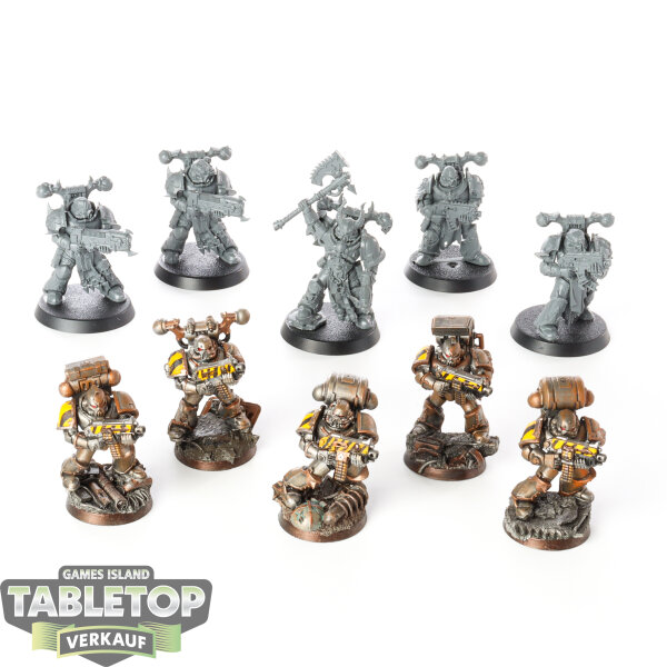 Chaos Space Marines - 10x Chaos Space Marines - teilweise bemalt
