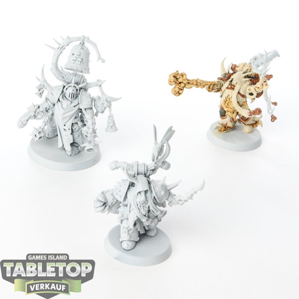 Death Guard - 3 Chosen of Mortarion - teilweise bemalt