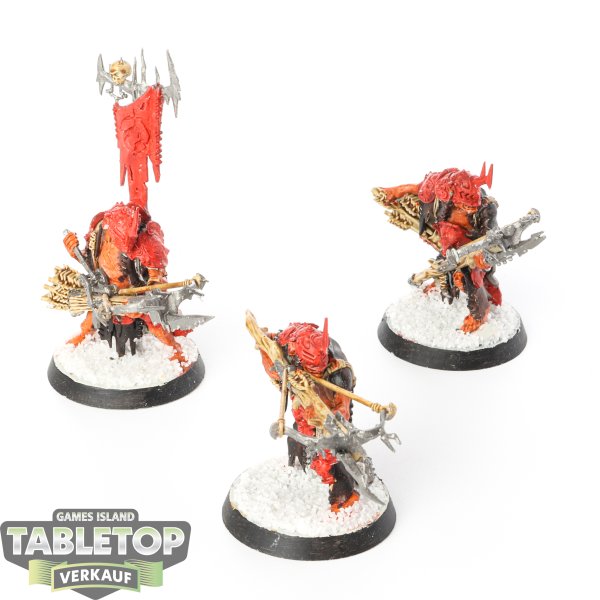 Orruk Warclans - 3x Man-Skewer Boltboyz - bemalt