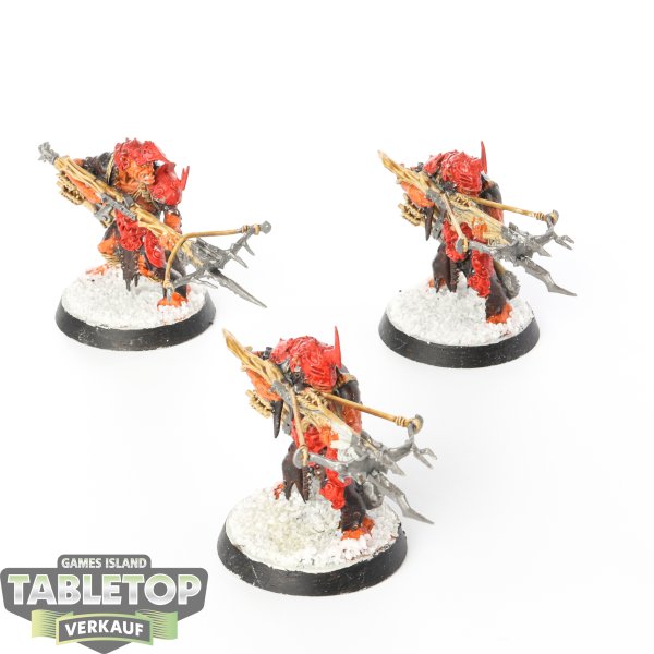 Orruk Warclans - 3x Man-Skewer Boltboyz - bemalt