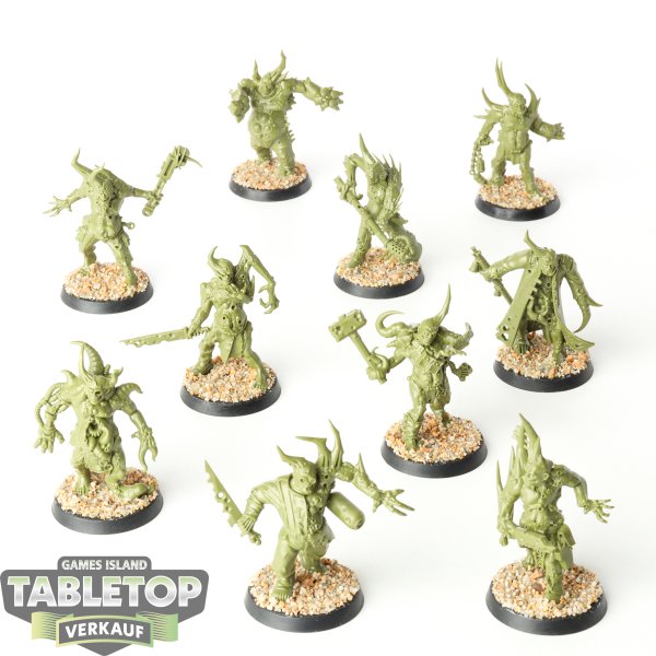 Death Guard - 10x Poxwalkers - unbemalt