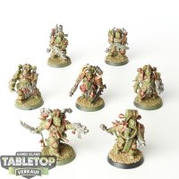 Death Guard - 7x Plague Marines - bemalt