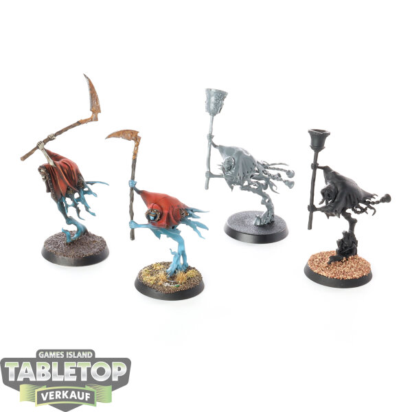 Nighthaunt - 4x Grimghast Reapers - teilweise bemalt