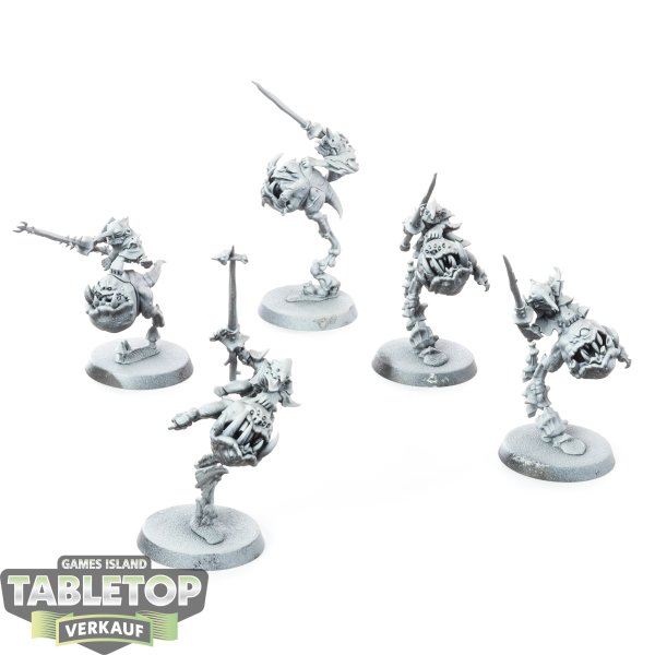 Gloomspite Gitz - 5x Boingrot Bounderz - grundiert