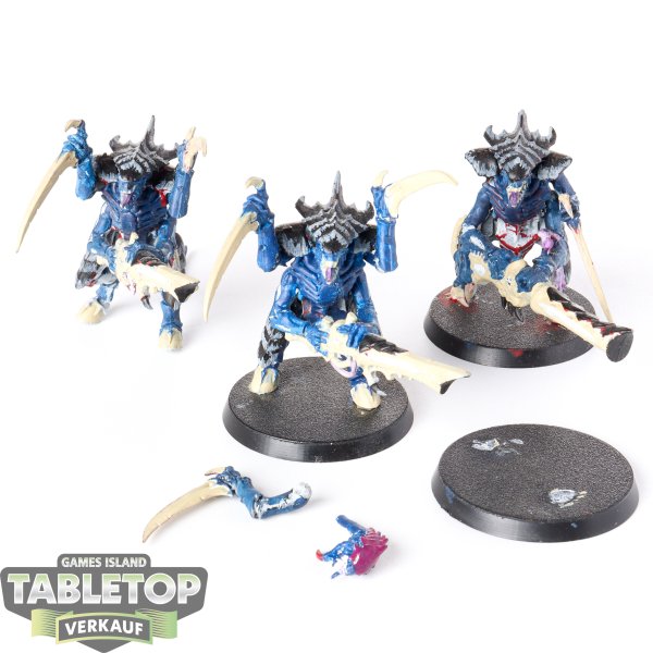 Tyraniden - 3x Tyranid Warriors - bemalt