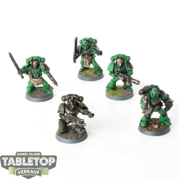 Space Marines - 5x Tactical  Marines (Classic) - bemalt