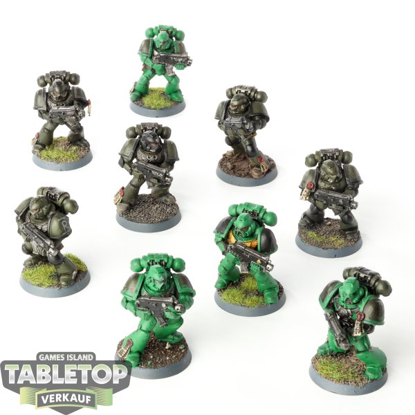 Space Marines - 9x Tactical Marines (Classic) - bemalt