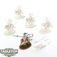 Lumineth Realm Lords - 5x Vanari Dawnriders - bemalt